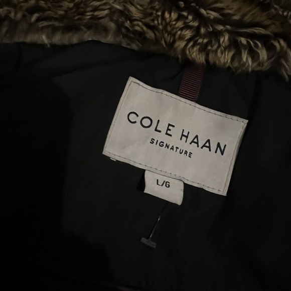 Cole Haan Signature Women's Long Down Coat; Black; Gold Zipper, Size lar… - Picture 6 of 11
